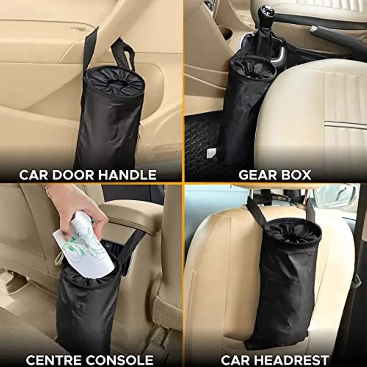 Car Waste Bag | Car Waste Bag | Car Trash Can | Car Trash Can | Mountable | Headrest Waste Bag