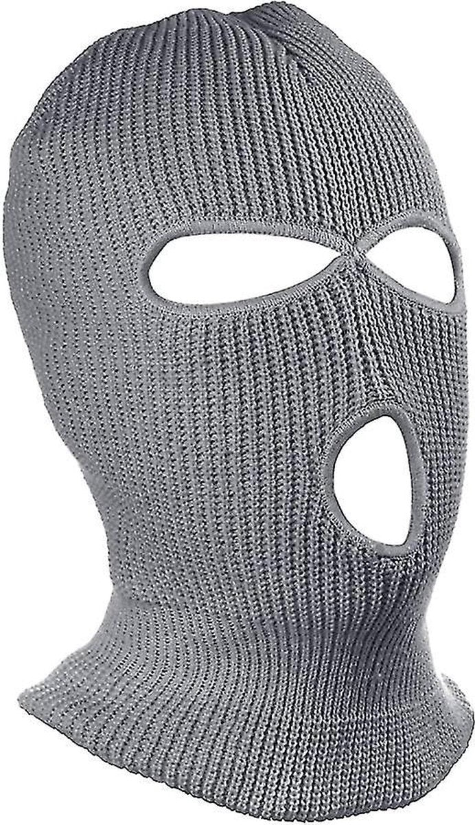 2x Facemask I Sports hat I Three-hole hat I Ski hat I Bivouac I Balaclava I One Size I Gray