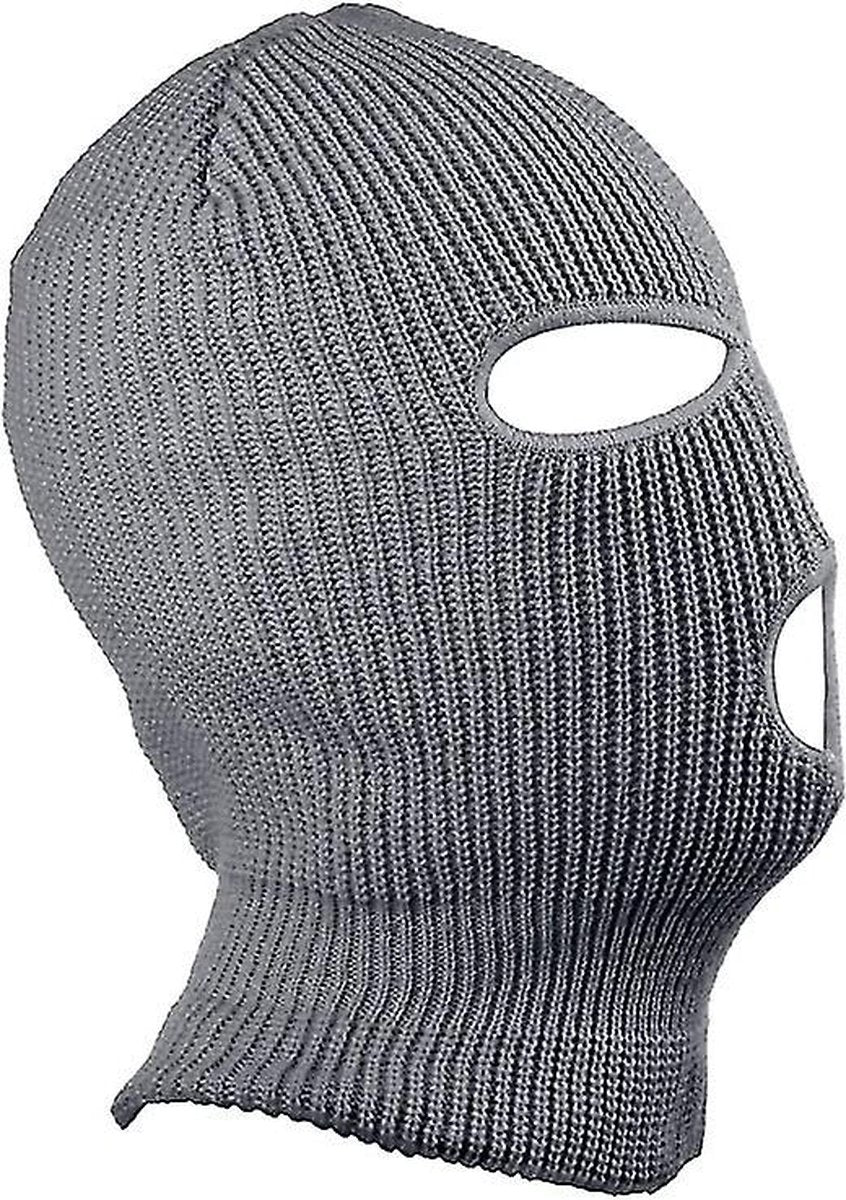 2x Facemask I Sports hat I Three-hole hat I Ski hat I Bivouac I Balaclava I One Size I Gray