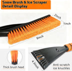 2-in-1 detachable snow brush and ice scraper - 27" ergonomic foam handle for effortless cleaning - Universal for cars and trucks