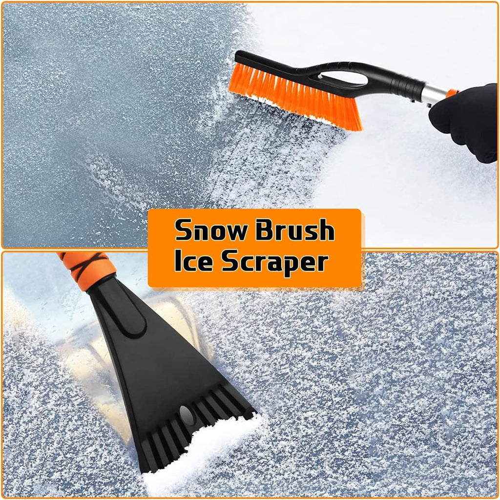 2-in-1 detachable snow brush and ice scraper - 27" ergonomic foam handle for effortless cleaning - Universal for cars and trucks
