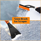 2-in-1 detachable snow brush and ice scraper - 27" ergonomic foam handle for effortless cleaning - Universal for cars and trucks