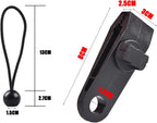 Tarp Clips & Bungee Cords 10-piece – Heavy Duty, for tents/banners (black)