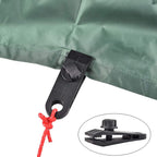 Tarp Clips & Bungee Cords 10-piece – Heavy Duty, for tents/banners (black)