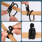 Elastic ropes with hooks - 20 pieces, 10 cm each - Multifunctional tarpaulin tensioner - Rubber tensioner - Suitable for tarpaulins, tents, camping