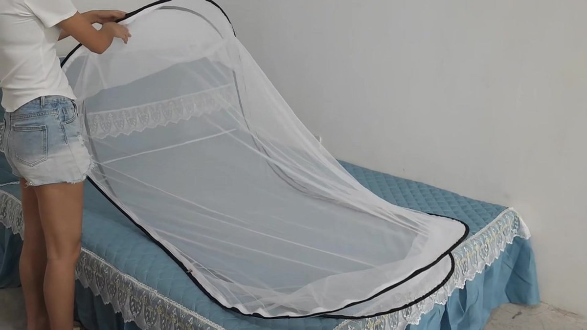 Mosquito Net Bed - Foldable Mosquito Net - L210x H56x W80cm - Pop-Up Mosquito Net Bed - Mosquito Net Tent - Mosquito Net - Cupola - Mosquito Net - Pop-Up Bed Tent - Anti-Mosquito, No Installation Required - Suitable For Camping, Backyard, Foldable Travel