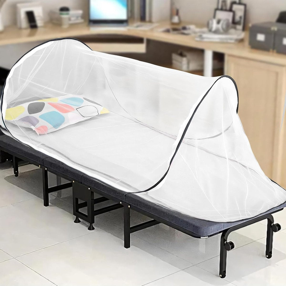 Mosquito Net Bed - Foldable Mosquito Net - L210x H56x W80cm - Pop-Up Mosquito Net Bed - Mosquito Net Tent - Mosquito Net - Cupola - Mosquito Net - Pop-Up Bed Tent - Anti-Mosquito, No Installation Required - Suitable For Camping, Backyard, Foldable Travel