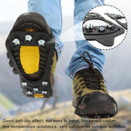 Shoe Covers - Crampons - Anti-slip - Crampons for Hiking Boots - Shoe Spikes - Crampons - For Women or Men - Black - Size 41-46