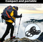 Shoe Covers - Crampons - Anti-slip - Crampons for Hiking Boots - Shoe Spikes - Crampons - For Women or Men - Black - Size 41-46