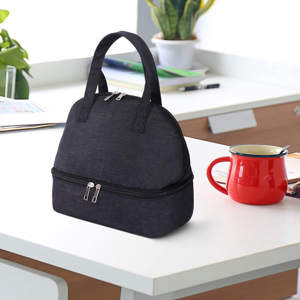 Insulated Lunch Bag - Family Picnic Bag - Reusable Waterproof Lunch Bags - Double Compartment Lunch Bags - Portable Lunch Box - For School Picnic Camping Travel - For Men Women