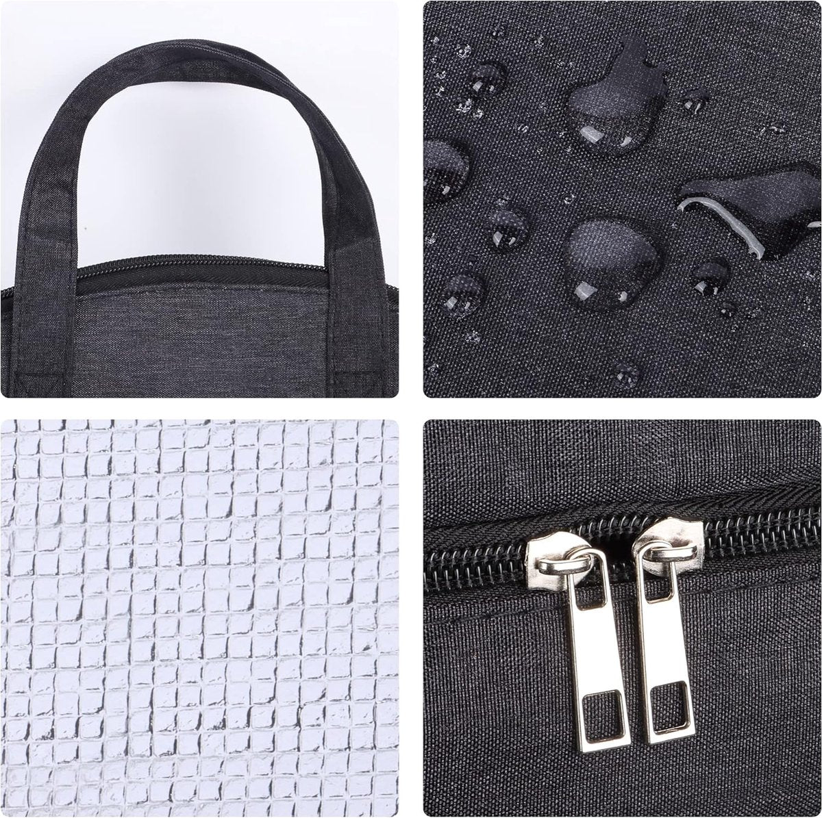Insulated Lunch Bag - Family Picnic Bag - Reusable Waterproof Lunch Bags - Double Compartment Lunch Bags - Portable Lunch Box - For School Picnic Camping Travel - For Men Women