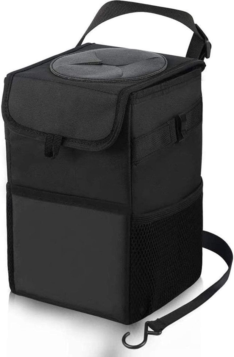 Car Trash Can - Car Seat Organizer - 6 L - Waterproof - Car Interior Accessories - Portable Vehicle Trash Can - Leak-Proof and Foldable Waste Bin - Extra Storage Bags - Car Storage - Trash Can - Trash Can Organizer - Travel Goods - Black