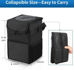Car Trash Can - Car Seat Organizer - 6 L - Waterproof - Car Interior Accessories - Portable Vehicle Trash Can - Leak-Proof and Foldable Waste Bin - Extra Storage Bags - Car Storage - Trash Can - Trash Can Organizer - Travel Goods - Black