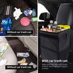 Car Trash Can - Car Seat Organizer - 6 L - Waterproof - Car Interior Accessories - Portable Vehicle Trash Can - Leak-Proof and Foldable Waste Bin - Extra Storage Bags - Car Storage - Trash Can - Trash Can Organizer - Travel Goods - Black