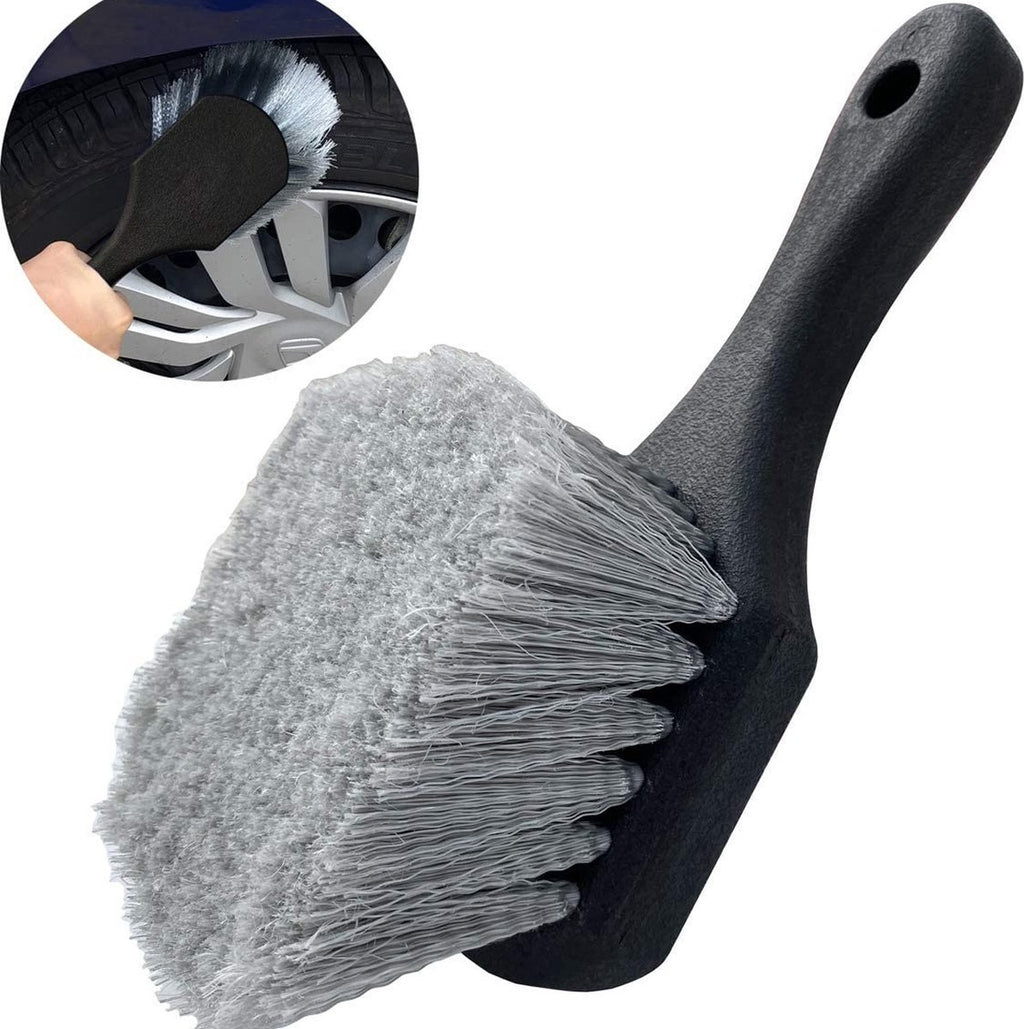 Tire Brush - Tire Brush - Polishing Tires - For Car/Scooter/Motorcycle Tires - Exterior Wheel Brush Tire Cleaner - Remove Contaminants From Your Tires - Black - 1 Piece