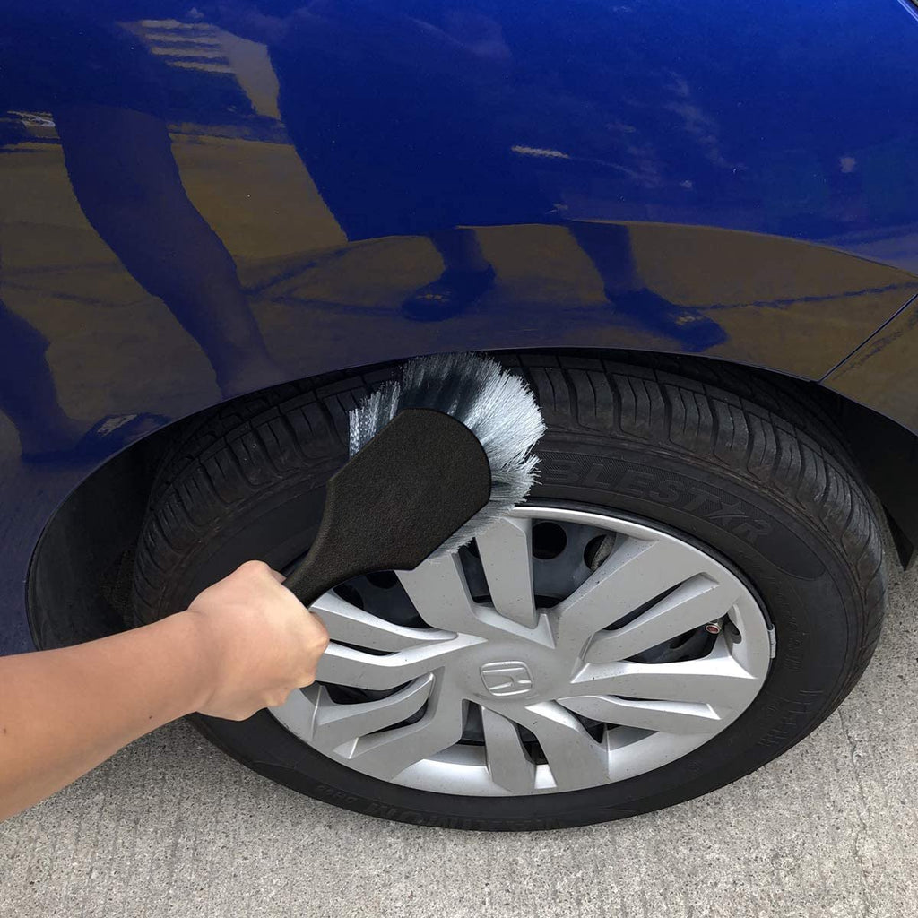 Tire Brush - Tire Brush - Polishing Tires - For Car/Scooter/Motorcycle Tires - Exterior Wheel Brush Tire Cleaner - Remove Contaminants From Your Tires - Black - 1 Piece