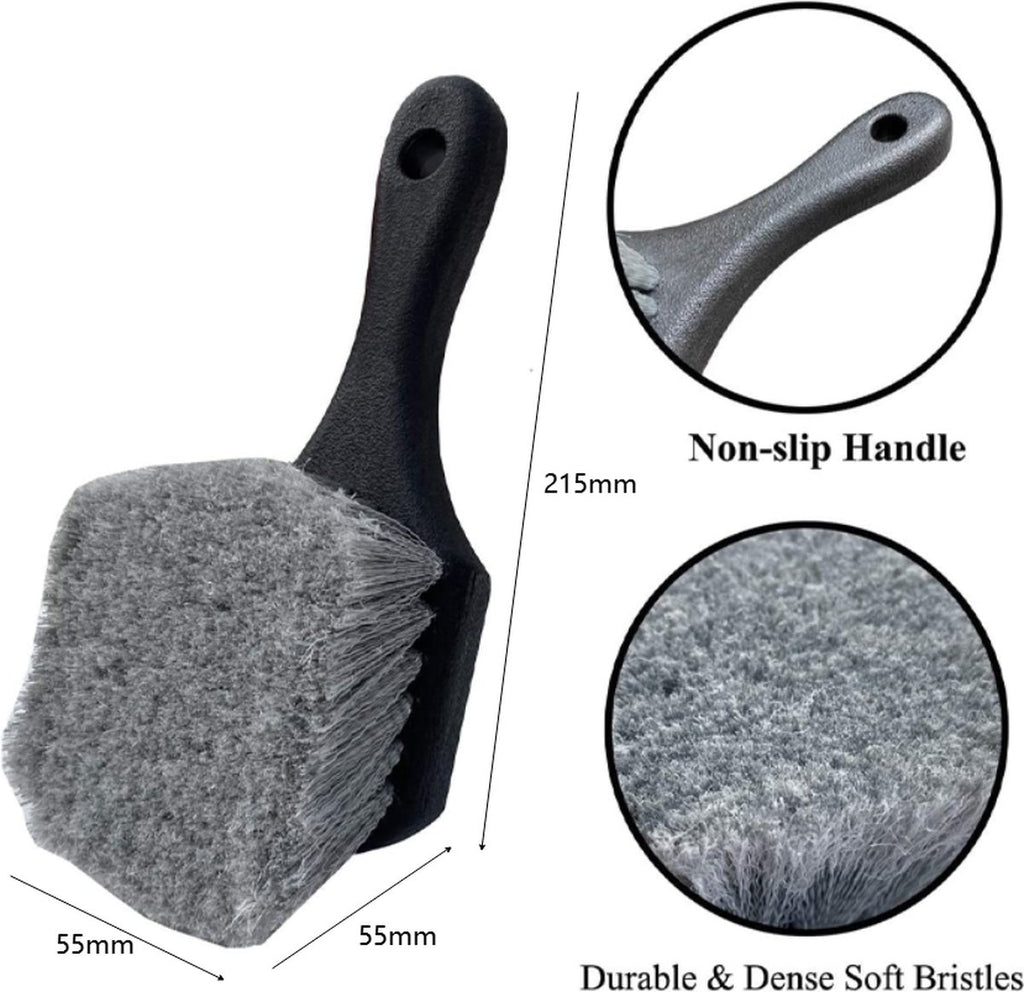 Tire Brush - Tire Brush - Polishing Tires - For Car/Scooter/Motorcycle Tires - Exterior Wheel Brush Tire Cleaner - Remove Contaminants From Your Tires - Black - 1 Piece