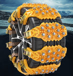 Snow Chains - Safety - Winter Car - Tires - Quick and Easy Installation - For Various Tire Sizes - For Car/SUV Tire Widths With 165 mm-265 mm - Jump Start Anti-Slip Chains - 40x11 cm - Yellow - 1 Piece