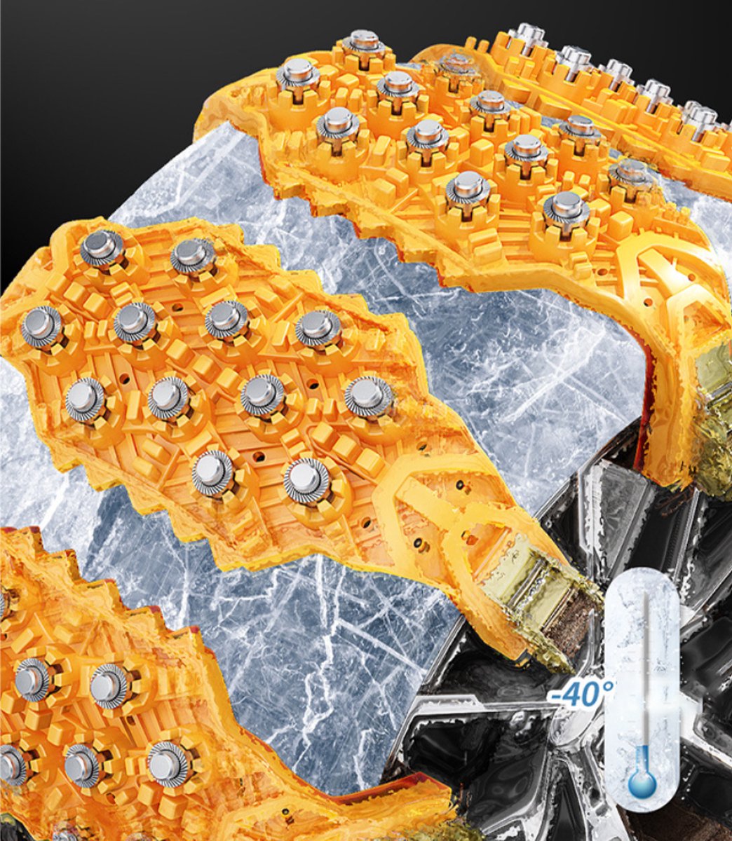 Snow Chains - Safety - Winter Car - Tires - Quick and Easy Installation - For Various Tire Sizes - For Car/SUV Tire Widths With 165 mm-265 mm - Jump Start Anti-Slip Chains - 40x11 cm - Yellow - 1 Piece