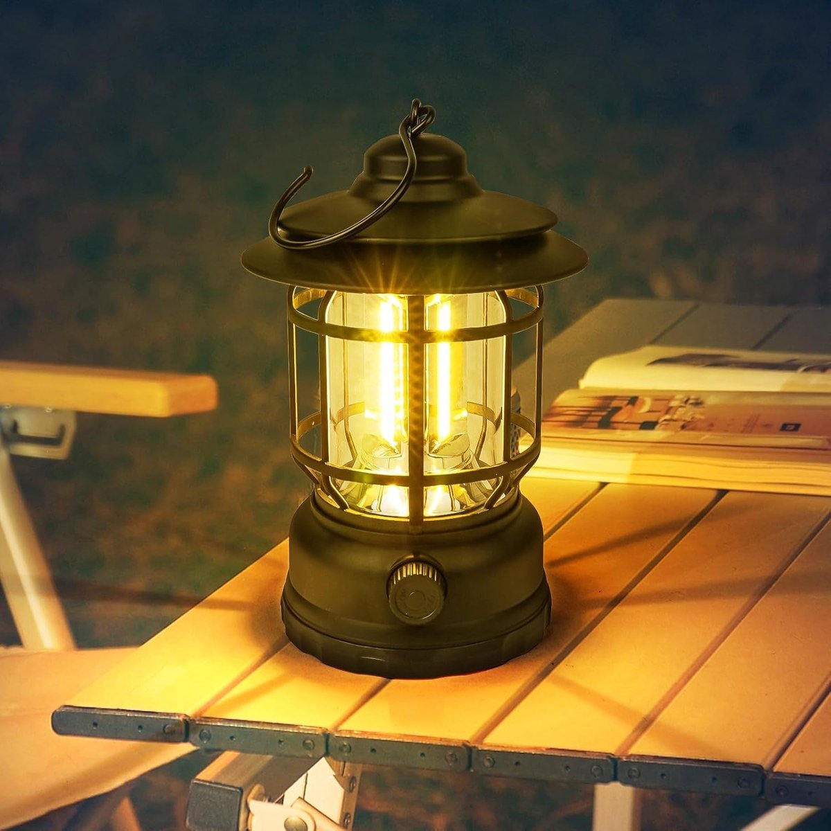 Camping Lamp - Camping - Professional Adjustable LED Tent Lamp - Portable Camping Lamp - Camp Lamp - Tent Lighting - Lights - IPX4 Waterproof - Strong Light - Bright - Rechargeable - for camping / fishing / garden / hiking