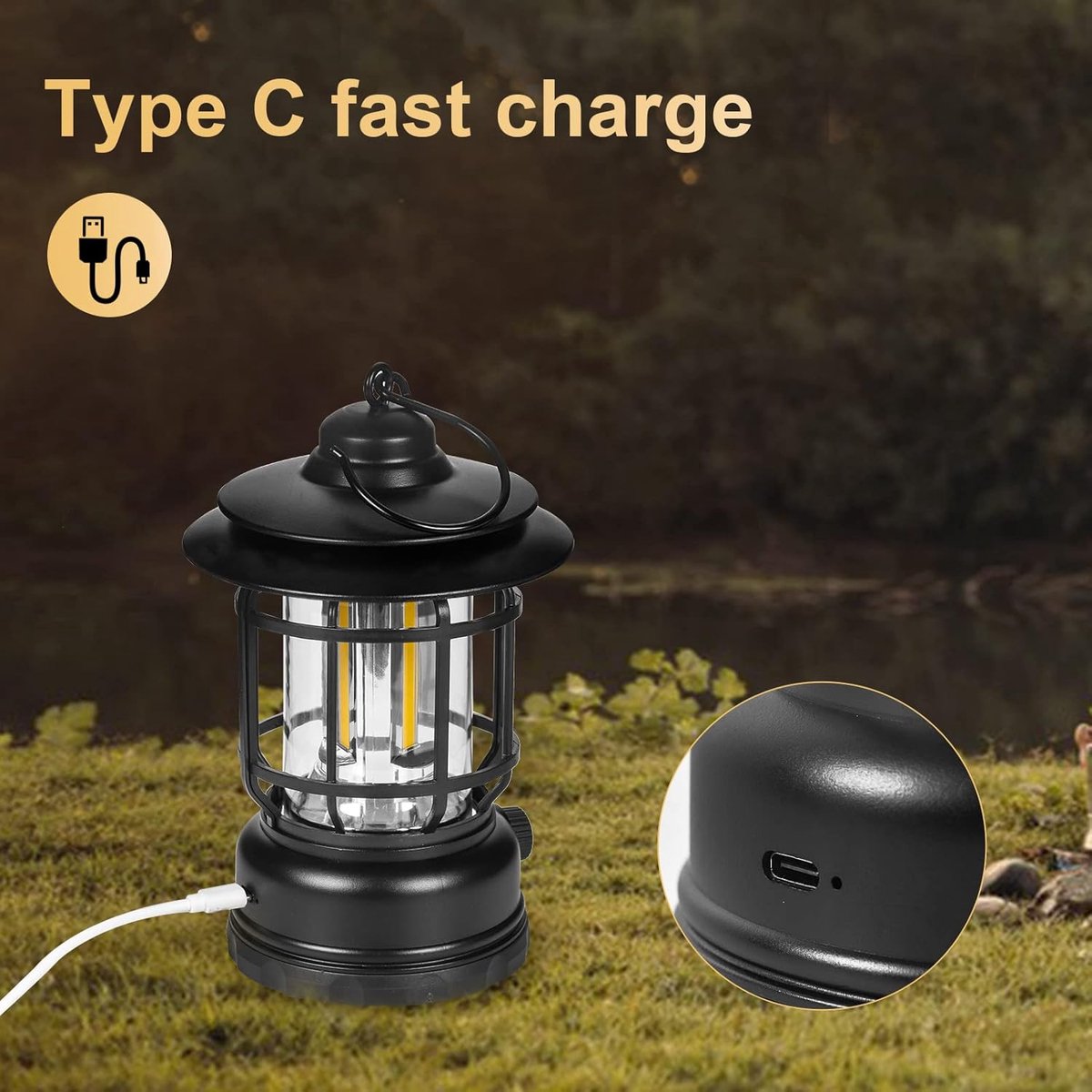 Camping Lamp - Camping - Professional Adjustable LED Tent Lamp - Portable Camping Lamp - Camp Lamp - Tent Lighting - Lights - IPX4 Waterproof - Strong Light - Bright - Rechargeable - for camping / fishing / garden / hiking