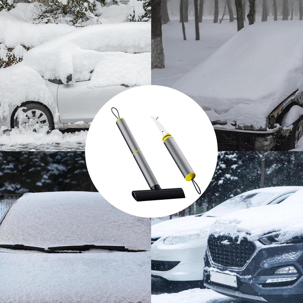 Ice Scraper - Ice Scraper For Car - Stone Tire Pick - Snow Blower - Ice Scraper With Handle - Window Scraper - Car Accessories - Scraper - For Defrosting, Removing Water And Removing Ice - 2 Pieces