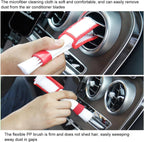 Blind cleaner - 2 pieces - Blind cleaner - Mini dust cloth - Blind cleaner - Ventilation brush - Dust cloth - Dust-free blinds - Easy to grip - Ideal cleaning tool - For car air vents - Microfiber dust cloth
