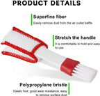 Blind cleaner - 2 pieces - Blind cleaner - Mini dust cloth - Blind cleaner - Ventilation brush - Dust cloth - Dust-free blinds - Easy to grip - Ideal cleaning tool - For car air vents - Microfiber dust cloth