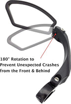1 Pair Bicycle Mirror Ebike Rearview Mirror - Handlebar Bicycle Mirror - Bicycle Mirror - Safe Rearview Mirror for Bicycle - scratch-resistant glass lens - adjustable and rotatable safe rearview mirror - 360º Rotatable - Black