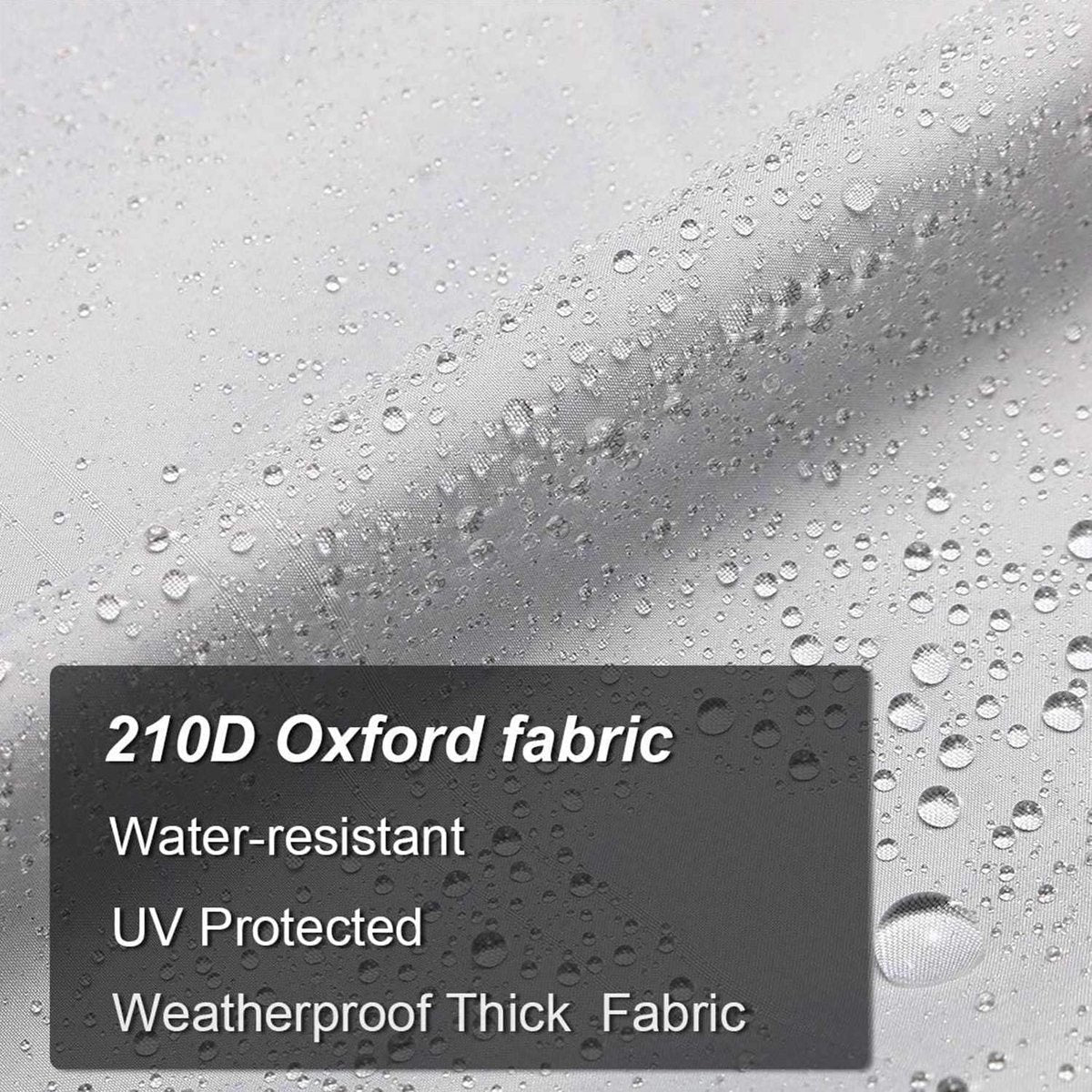 2-Piece Boat Seat Cover - 56 x 61 x 64 cm - made of Oxford fabric - UV protection - weather-resistant - waterproof - dustproof - Dust hood - with adjustable cord, suitable - for most seats - Silver