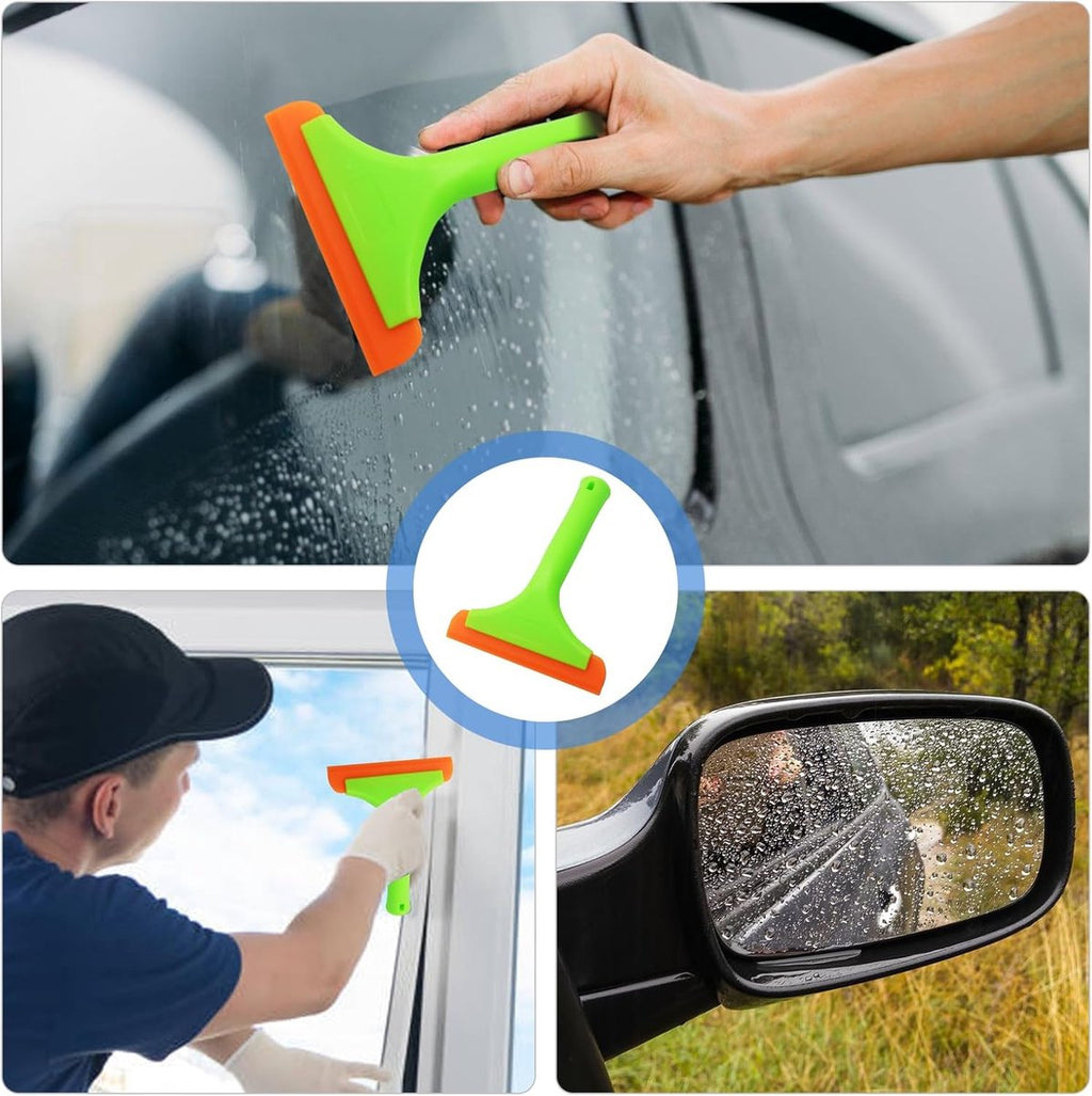 2 pieces - 6 inch car windshield wiper - Windshield wiper - small windshield and tile wiper for glass doors - green handle - 15*19 cm