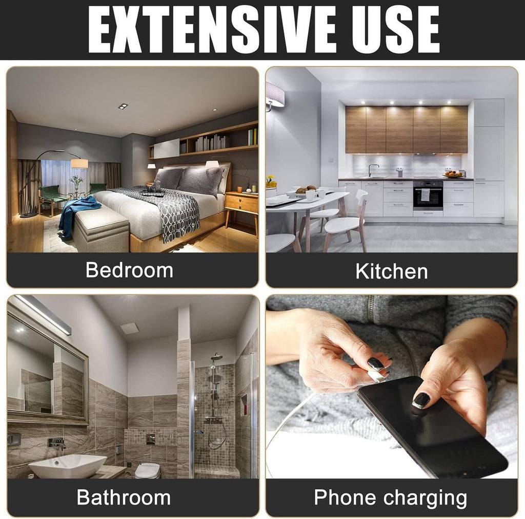 Countdown Switch - 60 minutes - Countdown timer switch - Mechanical countdown timer socket - time switch - timer light switch - with timer - timer socket - for bathroom extractor fan, garage, laundry room, storage room or spa - white