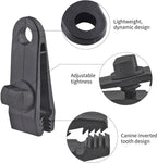 10 pieces - 2.6*8.3*3 cm - tent clips - tarp clips - clips for outdoor awnings - clips for sun sails - clips for tent tarpaulins - awning accessories - black