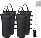 4 pieces - Sandbags - Weight bag - Ballast bags - Gazebo Weights - Ballast bags - cylindrical sandbags - solid windproof sandbag - canopy gazebo weights - for pop-up tent, canopy or parasol - Ø15*50 cm - black - (without sand)