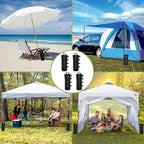4 pieces - Sandbags - Weight bag - Ballast bags - Gazebo Weights - Ballast bags - cylindrical sandbags - solid windproof sandbag - canopy gazebo weights - for pop-up tent, canopy or parasol - Ø15*50 cm - black - (without sand)