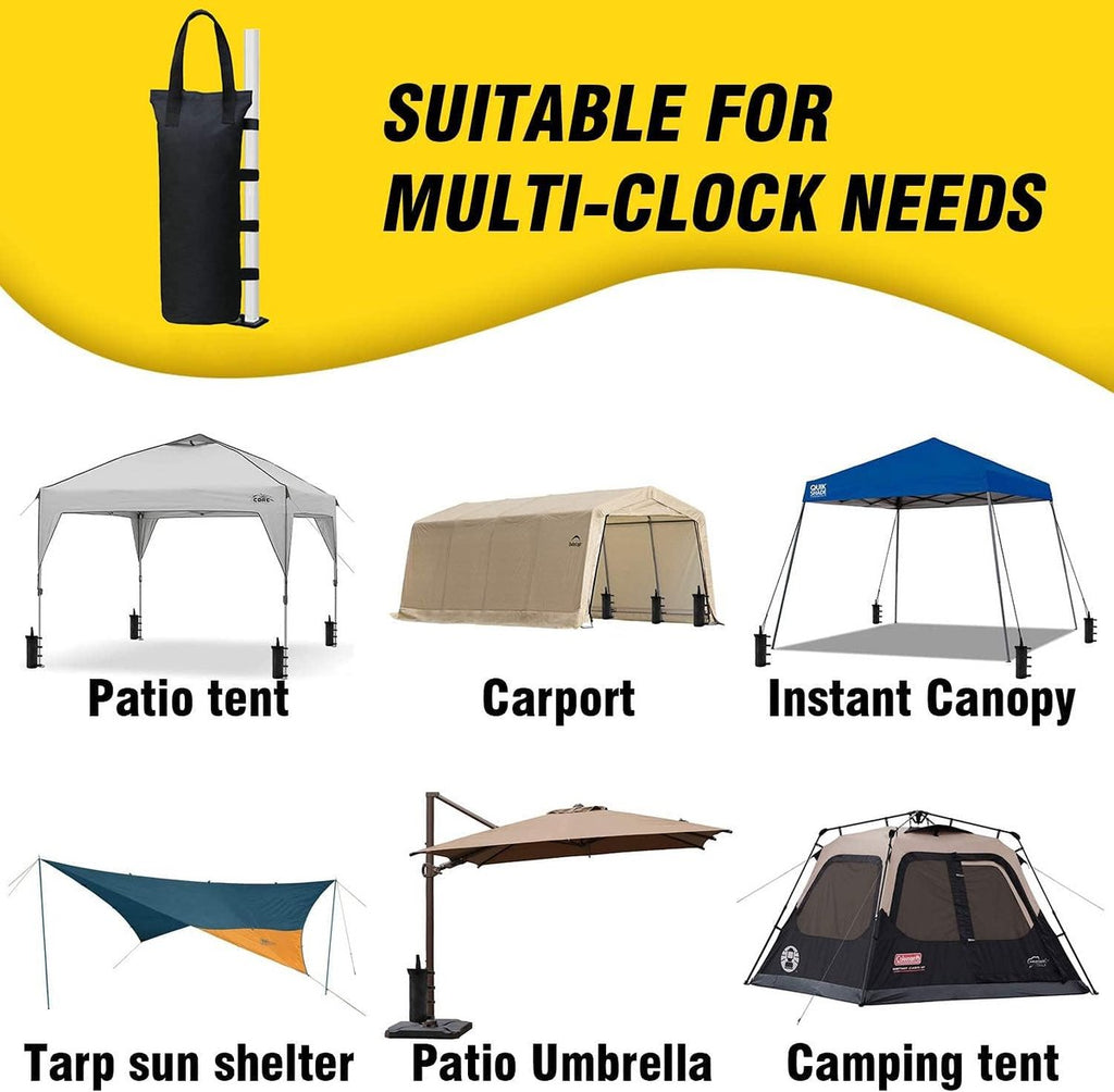 4 pieces - Sandbags - Weight bag - Ballast bags - Gazebo Weights - Ballast bags - cylindrical sandbags - solid windproof sandbag - canopy gazebo weights - for pop-up tent, canopy or parasol - Ø15*50 cm - black - (without sand)