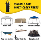 4 pieces - Sandbags - Weight bag - Ballast bags - Gazebo Weights - Ballast bags - cylindrical sandbags - solid windproof sandbag - canopy gazebo weights - for pop-up tent, canopy or parasol - Ø15*50 cm - black - (without sand)