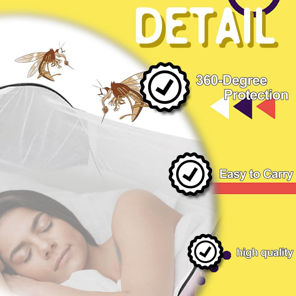 ultralight foldable mosquito net - pop-up mosquito net - travel tent - portable camping tent - family mosquito net - folding bed mosquito net - 200 x 80 x 56 cm