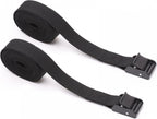 4 pieces - Tension straps - Lashing straps - Fastening straps - 25 MM * 1.5 meters long - Polyester fibers - Black - with buckle - adjustable - for vans, bicycles, trailers, luggage