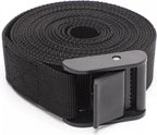 4 pieces - Tension straps - Lashing straps - Fastening straps - 25 MM * 1.5 meters long - Polyester fibers - Black - with buckle - adjustable - for vans, bicycles, trailers, luggage
