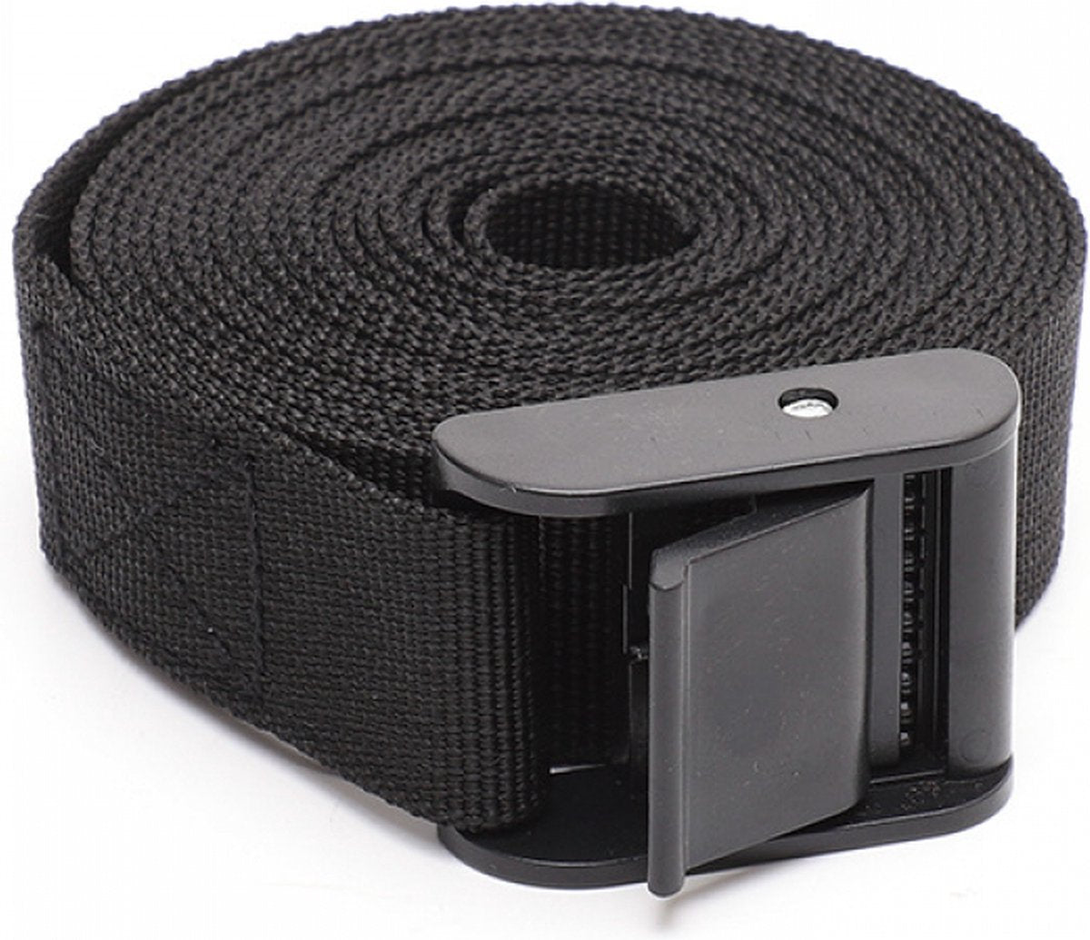 4 pieces - Tension straps - Lashing straps - Fastening straps - 25 MM * 1.5 meters long - Polyester fibers - Black - with buckle - adjustable - for vans, bicycles, trailers, luggage