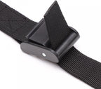 4 pieces - Tension straps - Lashing straps - Fastening straps - 25 MM * 1.5 meters long - Polyester fibers - Black - with buckle - adjustable - for vans, bicycles, trailers, luggage