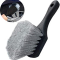 Tire brush - rim brush - Tire brush - Tire polish - Rim brush - Rim cleaner - Exterior Wheel Brush Tire Cleaner - black - Brush with short handle - PP - 215 × 55 × 55mm