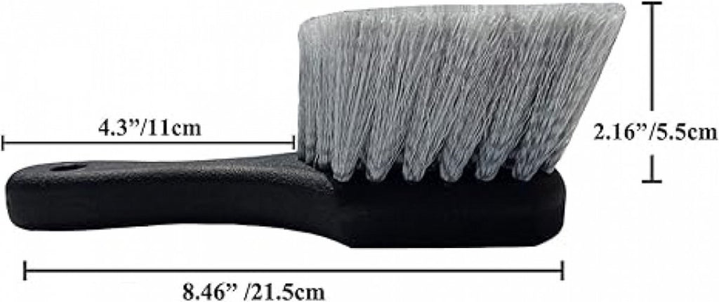 Tire brush - rim brush - Tire brush - Tire polish - Rim brush - Rim cleaner - Exterior Wheel Brush Tire Cleaner - black - Brush with short handle - PP - 215 × 55 × 55mm