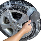 Tire brush - rim brush - Tire brush - Tire polish - Rim brush - Rim cleaner - Exterior Wheel Brush Tire Cleaner - black - Brush with short handle - PP - 215 × 55 × 55mm
