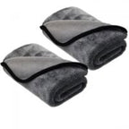 2 pieces - Microfiber cloth - drying towel - drying towel - Drying cloth - Cleaning towels - 40*40 cm - 600 g/m² - gray - Absorbent - for shower, bathroom and car washing