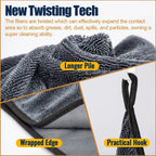 2 pieces - Microfiber cloth - drying towel - drying towel - Drying cloth - Cleaning towels - 40*40 cm - 600 g/m² - gray - Absorbent - for shower, bathroom and car washing