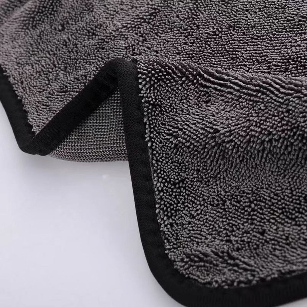 2 pieces - Microfiber cloth - drying towel - drying towel - Drying cloth - Cleaning towels - 40*40 cm - 600 g/m² - gray - Absorbent - for shower, bathroom and car washing