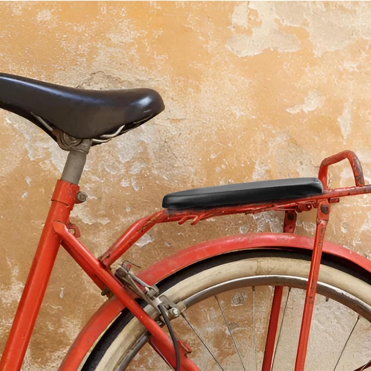Bicycle Seat Rear Seat - Bicycle Seat Rear - Luggage Carrier Cushion - Rear Bicycle Seat - Bicycle Cushion Luggage Carrier - Universal - Black - Electric Bicycle/Bicycles/Electric Scooter - Soft