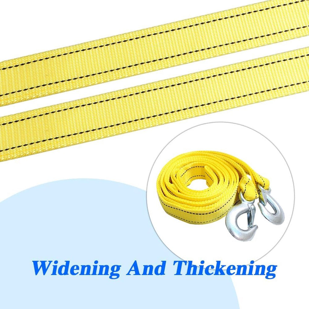 Tow rope Tow strap Tow rope car - 4 m 5000KG - nylon and steel - yellow